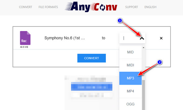 AnyConv Valitse MP3