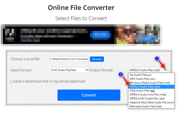ConvertFiles Valitse Muoto