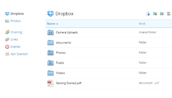 Dropbox Interface