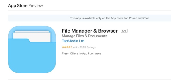 File Manager Browser Interface