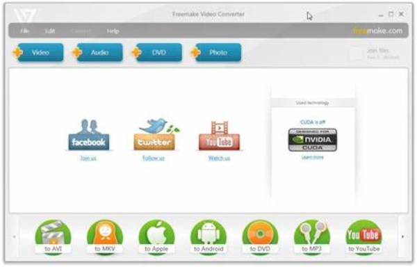 Freemake Video Converter Interface