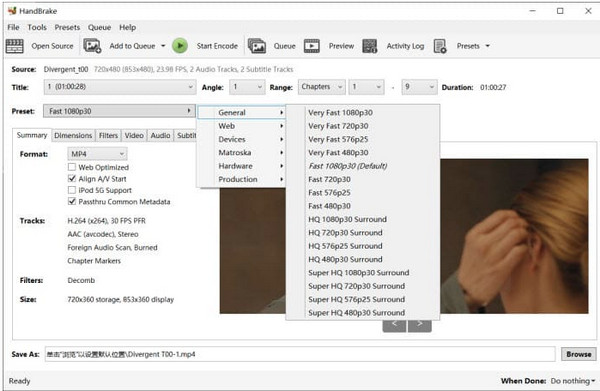 El Freni Başlık Bölüm Seçimi ve DVD'yi MP3'e Ön Ayarla