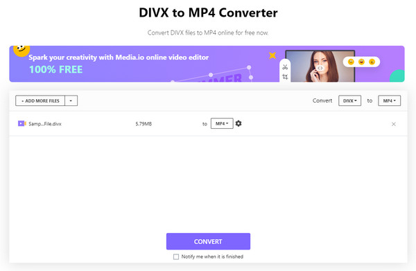 Media io DivX Converter