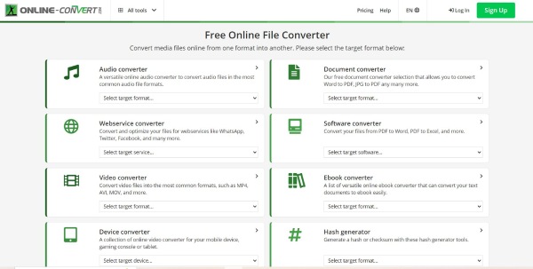 Online Convert Interface