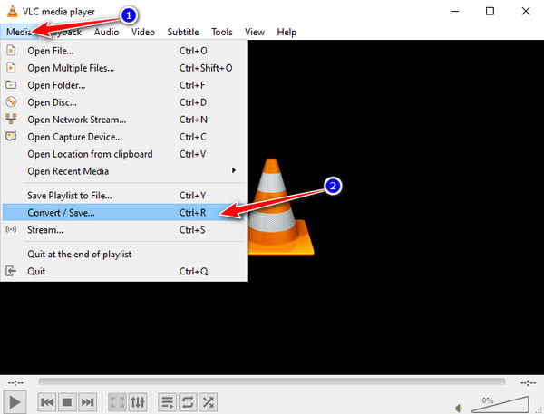 VLC Click Convert or Save
