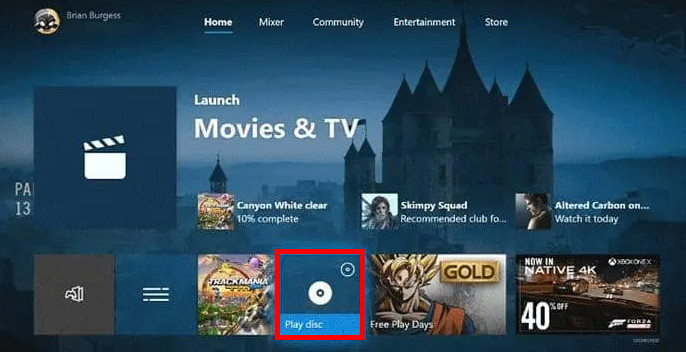 Xbox OnePlay DVDは映画を再生できますか
