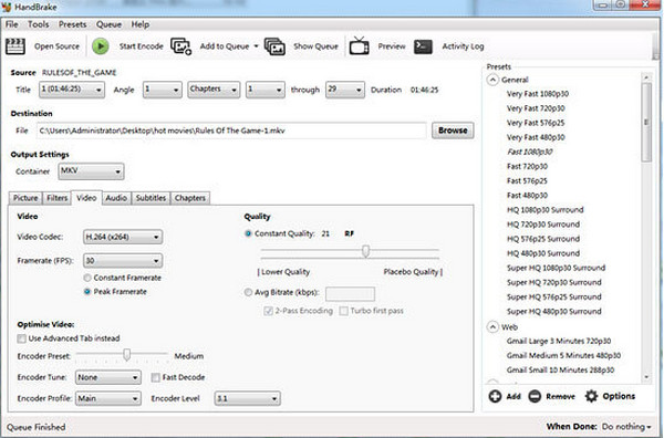 Handbrake DVD to Audio