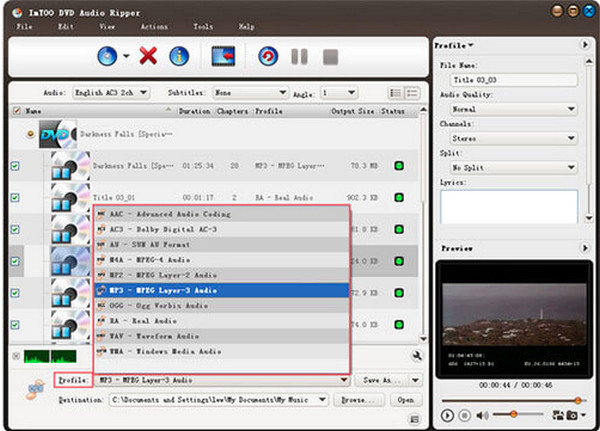 ImTOO DVD to Audio Converter