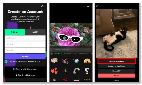 Crea GIF su iPhone Giphy