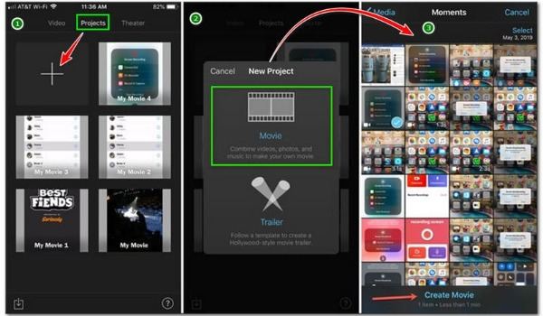 Choose Video to Crop with iMovie