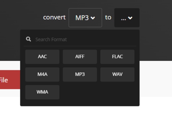 Dönüştürmek için WAV'ı seçin