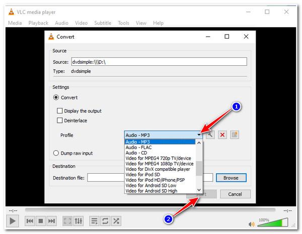 DVD to 3GP VLC Audio Format
