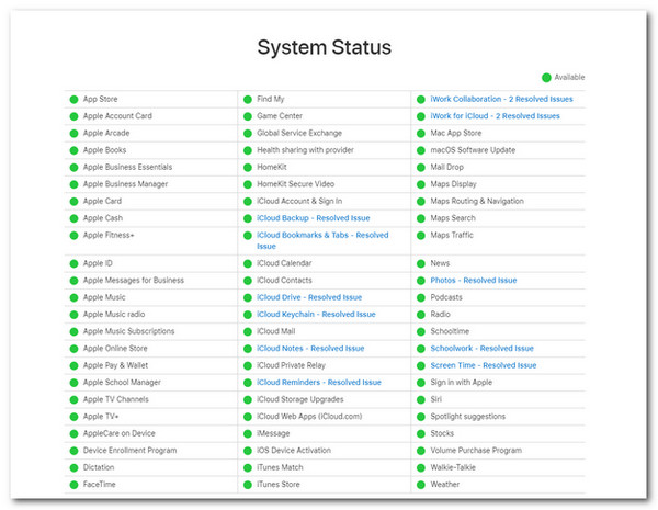 Error Connecting to Apple ID Server System Status