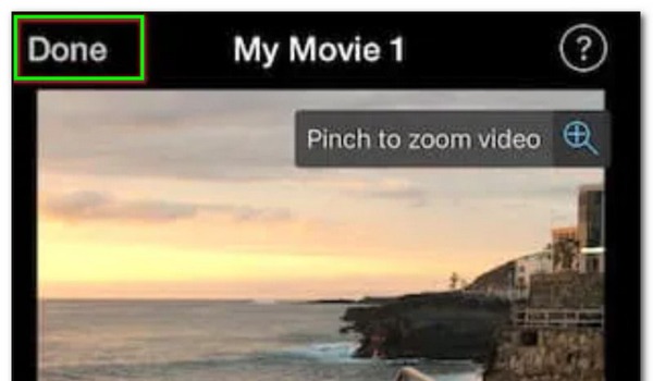 Tap the Done Button to Save Editing iMovie
