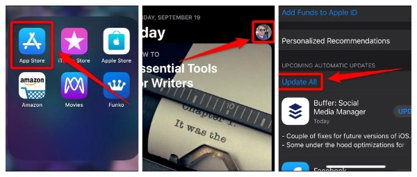Päivittää sovelluksia iPhonessa