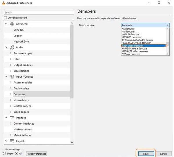 VLC Demux-modul