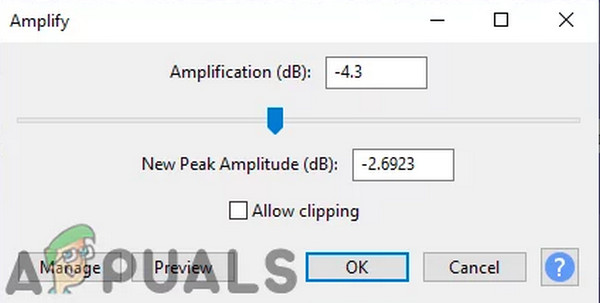 Το Audacity Προσαρμόστε την Ένταση με Ενίσχυση