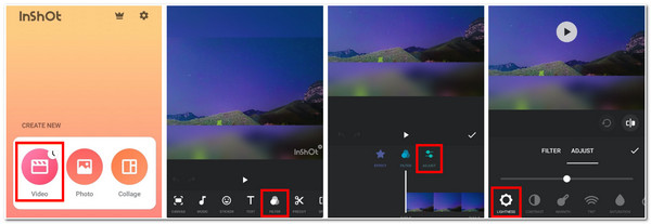 Brighten a Video InShot Adjust Brightness