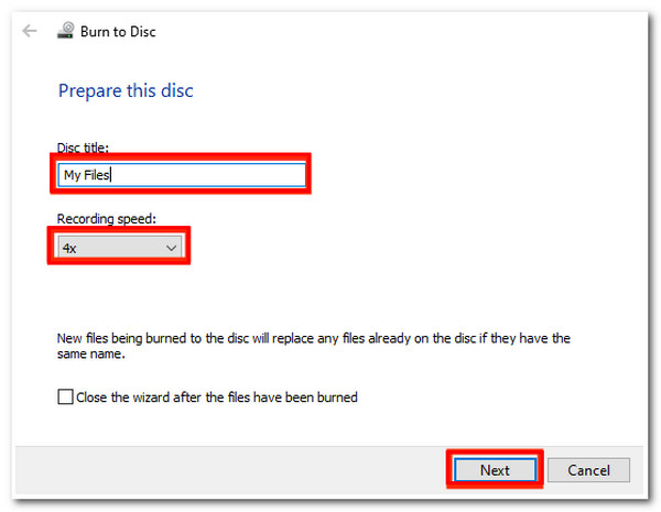 Burn MP4 to DVD Prepare this Disc