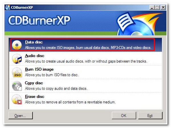 CDBurnerEXP Review Select Data Disc