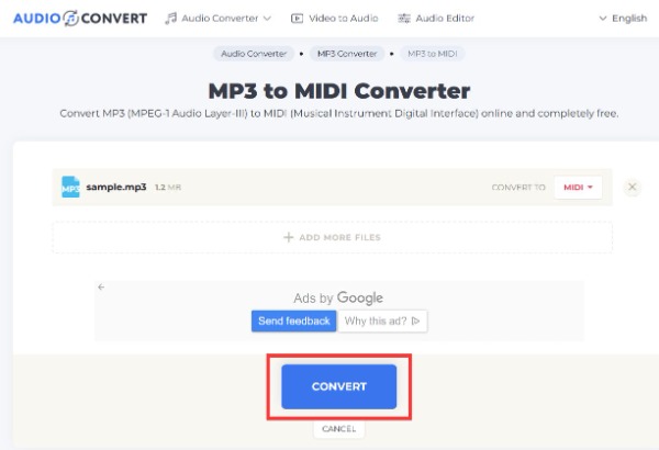 Convert MP3 to MIDI Audio Convert