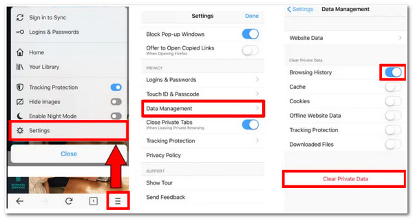 Suchverlauf auf dem iPhone Firefox löschen