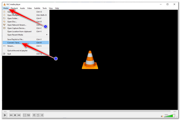 Extract Audio From Video VLC Select Media Tab