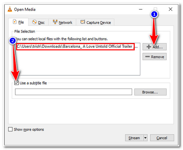 How to Add Subtitle to Video VLC Select Add Subtitle