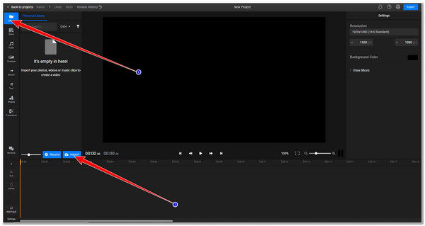 Make a GIF Background Flixier Import Vid Files