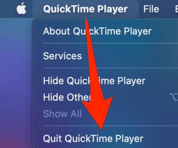 Start QuickTime på nytt
