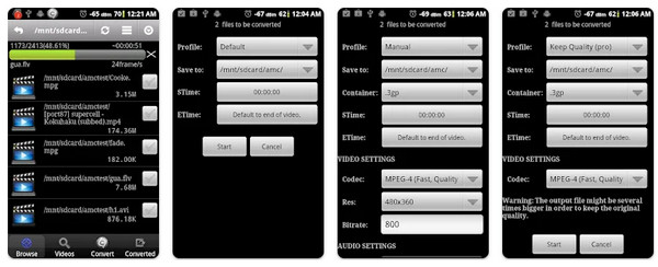 Video Converter Android Cameo til MP4