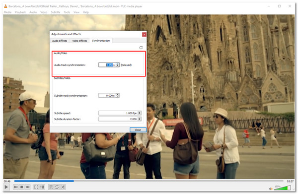 VLC Audio Delay VLC-äänen synkronointi Synkronointi