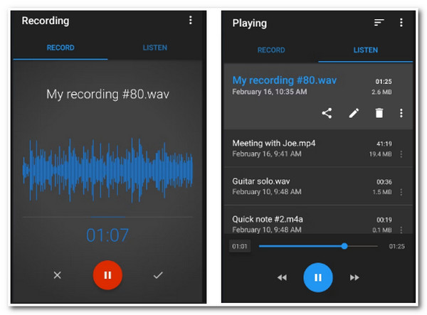 Spraakrecorder-app Easy Voice Recorder Pro