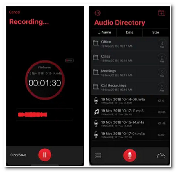 Spraakrecorder-app Recorder Plus Spraakrecorder