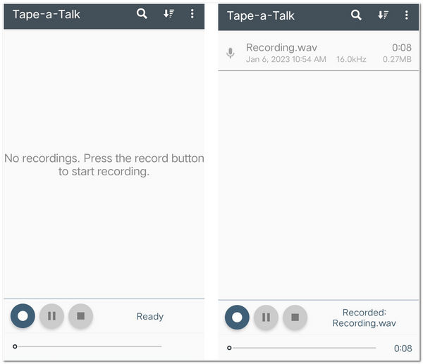 Voice Recorder-app Neem een gesprek op