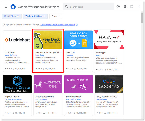 Озвучивание на Google Slide Pear Deck Выберите Pear Deck