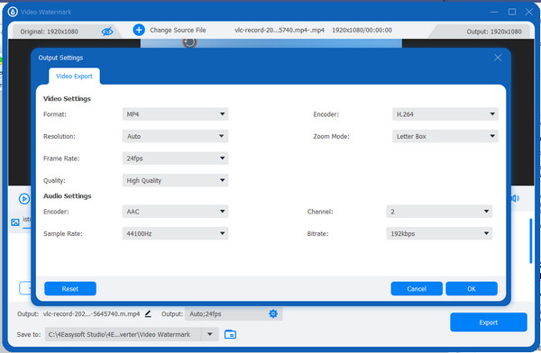 4Easysoft Adjust Settings