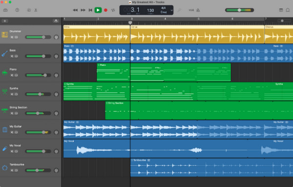 Phần mềm ghi âm nhạc Apple Garageband