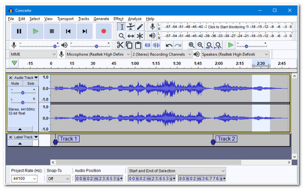 Beste gratis MP3-converter Audacity