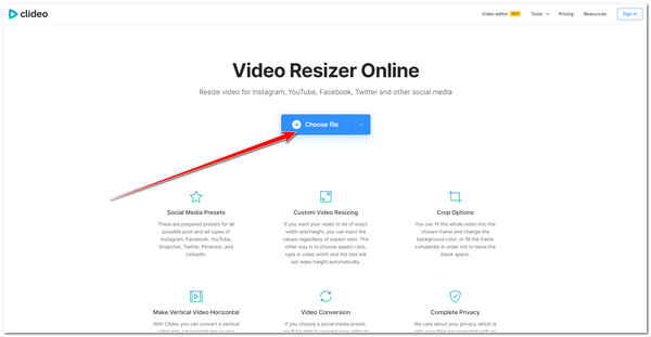 Change Resolution Clideo Import Video