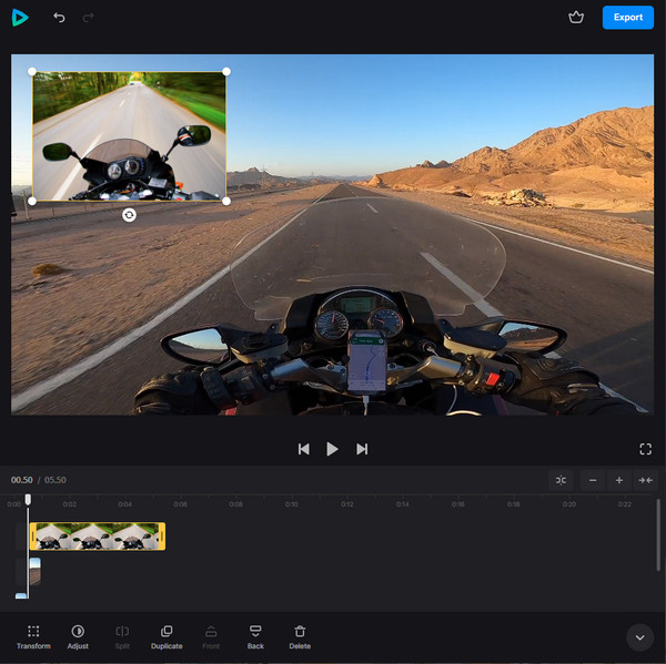 Clideo Afbeelding toevoegen aan video
