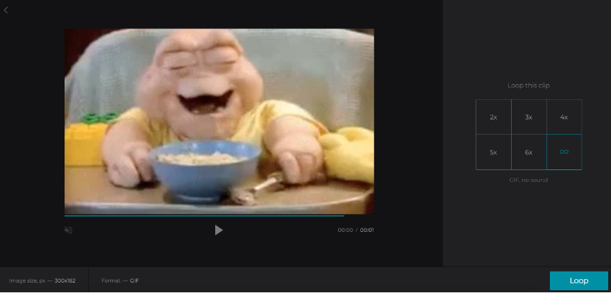 Clideo Twitter -video GIF-muotoon