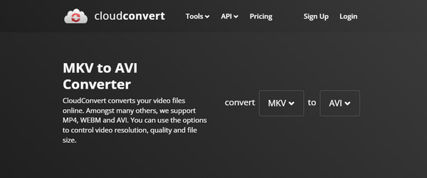 Cloudconvert MKV to AVI Converter