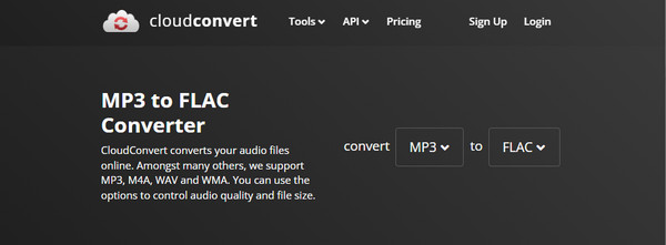 Cloudconvert MP3 เป็น Flac