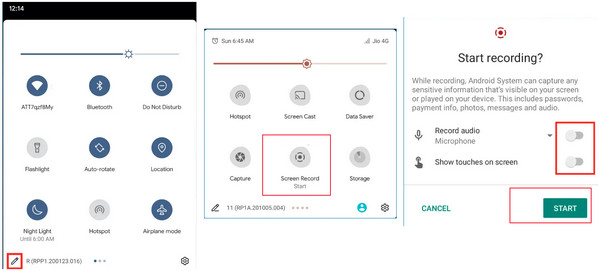 Default Way to Record Screen on Android