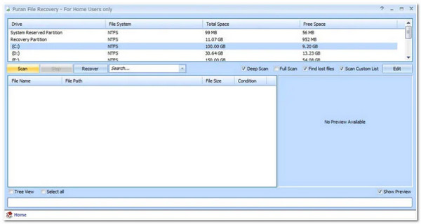 Free Data Recovery Software Puran