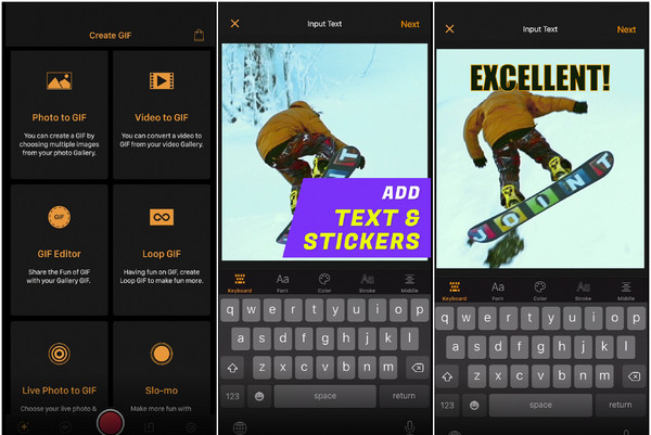 GIF Maker Tambah Teks pada GIF