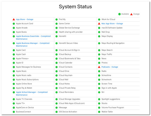iTunes Match is Not Working Apple System Status Page