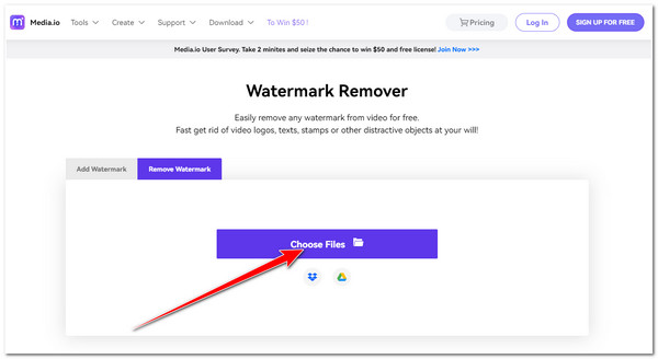 Media I.O Watermark Remover Upload File