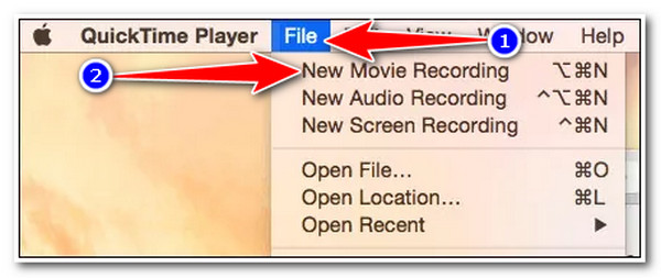 Grabador de pantalla con cámara web Iniciar Quicktime